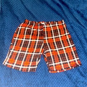Red, White & Black Plaid Shorts !